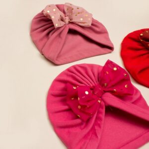 Newborn Cute Sequins Bow Turban Cap
