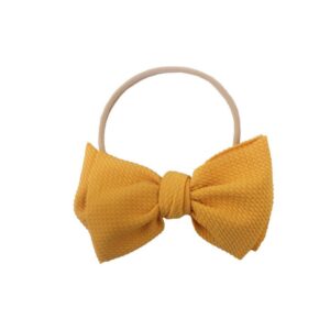 Kids Cute Solid Color Stripe Bow Headband