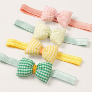 Kids Cute Plaid Bow Headband