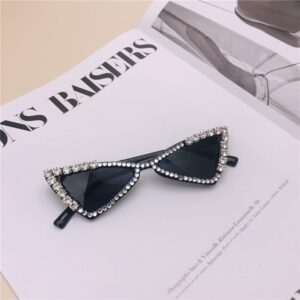 Girls Fashion Diamond Decor Triangle Frame Sunglasses