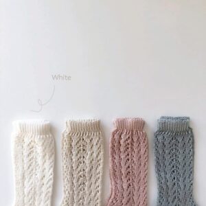 Kids Fashion Hollow Out Solid Color Socks