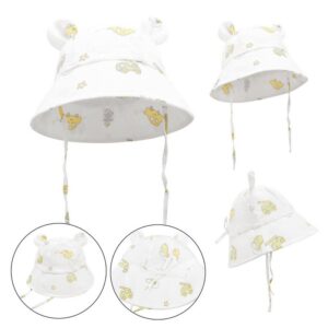 Baby Cartoon Printed Cotton Breathable Sunscreen Bucket Hat