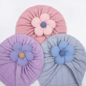 Newborn Cute Flower Turban Cap