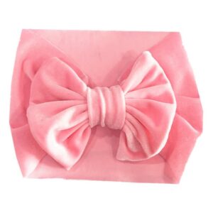 Newborn Cute Solid Color Gold Velvet Bow Hair Band