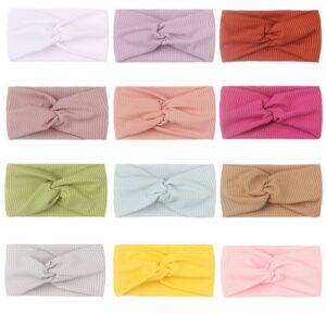 Newborn Cute Solid Color Stripe Hair Band
