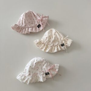 Baby Fashion Cute Cherry Printed Sunscreen Bucket Hat