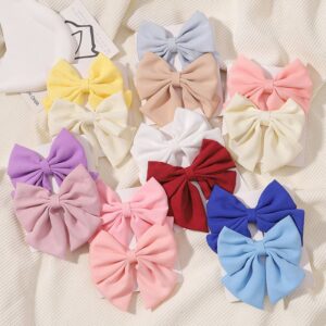 Kids Girls Cute Sweet Solid Color Bow Hair Clip