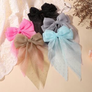Kids Girls Cute Sweet Bow Mesh Hair Clip