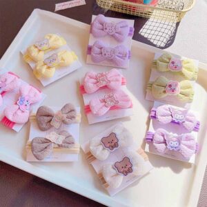 Kids Girls Cute Sweet Bow Hair Rings