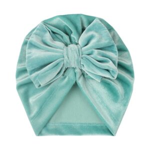 Newborn Cute Solid Color Bow Turban Cap