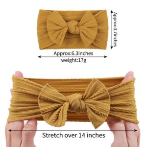Baby Fashion Solid Color Bow Stretch Hair Band
