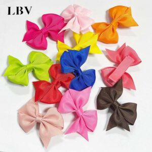 Kids Girls Cute Solid Color Bow Hairpin