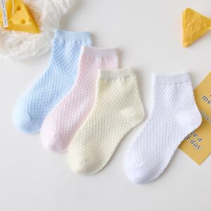 Kids Boys Girls Cute Basic Solid Color Socks