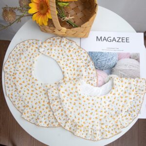 Kids Newborn Cute Tiny Flower Print Cotton Gauze Bib Cloth