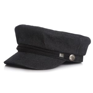 Kids Unisex Spring Autumn Casual Flat Top Navy Peaked Cap