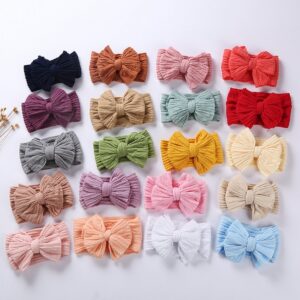 Kids Girls Cute Sweet Solid Color Bow Hair Band