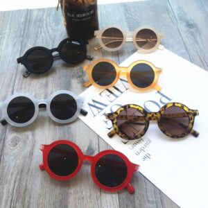 Kids Unisex Fashion Casual Retro Round Frame Sunglasses