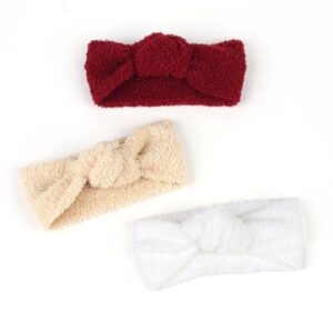 Children Kids Toddler Baby Solid Color Teddy Velvet Headband
