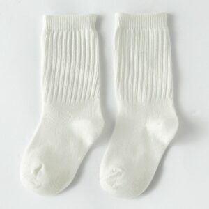 Kids Medium Tube Solid Color Thick Pile Socks