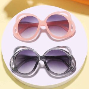 Kids Unisex Fashion Casual Multicolor Butterfly Frame Sunglasses