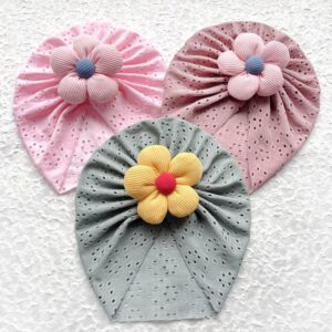 Spring And Summer Cute Baby Girl Soft Floral Hollow Cap Hair Accessories