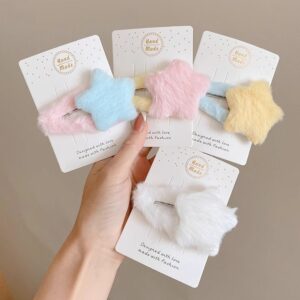 Kids Girls Cute Sweet Candy Color Star Hair Accessories