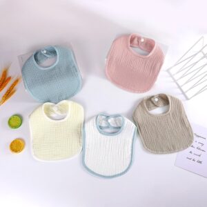 Newborn Cute Solid Color Muslin Burp Cloth