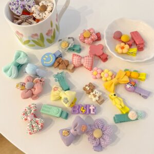 Kids Girls Cute Sweet Cartoon Flower Bow Hairpin