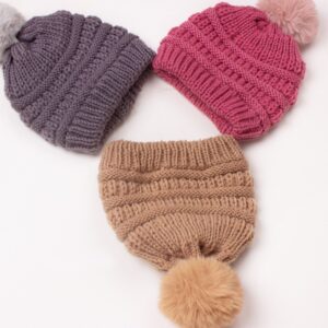 Toddlers Newborn Baby Girls Boys Solid Color Knitted Turban Cap