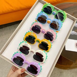 Kids Fashion Holiday Candy Color Cartoon Dinosaur Sunglasses