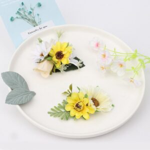 Girls Simple Simulation Flower Pearl Decor Hairpin
