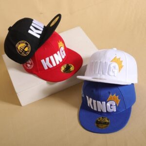 Kids Basic Letter Embroidery Breathable Flat Cap