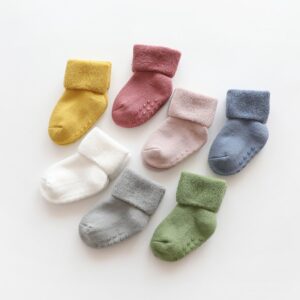 Toddlers Newborn Baby Fashion Boys Girls Casual Thickened Solid Color Socks