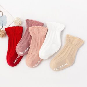 Baby Cute Lace Solid Color Non-slip Floor Socks