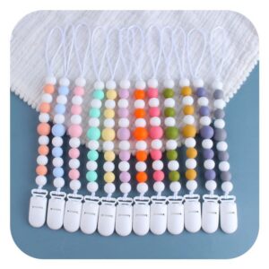 Baby Cartoon Plastic Duckbill Clip Silicone Handmade Pacifier Chains