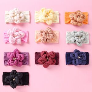Children Kids Toddlers Fashion Girls Nylon Flower Headband Hair Accessories