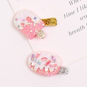 Children Kids Toddlers Fashion Girls Rainbow Ice Cream Hairpin