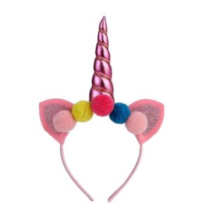 Kids Cute Creative Unicorn Pompon Ear Design Party Headband