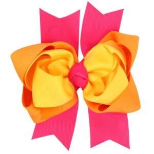Children Kids Toddlers Fashion Girls Color Matching Bow Knot Hair Clip