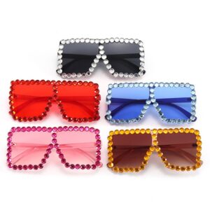 Children Kids Toddlers Square Retro Rhinestones Sunglasses