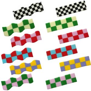 Children Kids Baby Fashion Girls Cute Multicolor Square Plaid Hair Clip Hair Accessories