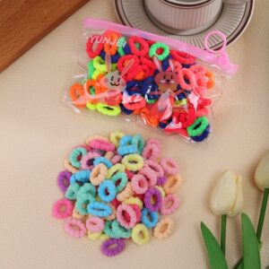 Kids Girls Cute Sweet Candy Color Plush Hair Rings