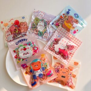 Kids Girls Cute Sweet Candy Color Hair Rings