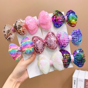 Children Fashion Multicolor Sequins Bow Hair Accessories