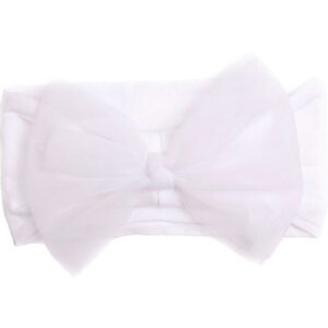 Baby Solid Color Nylon Gauze Bow Hair Band