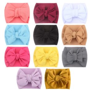 Baby Solid Color Soft Bow Hair Band Hair Accessories