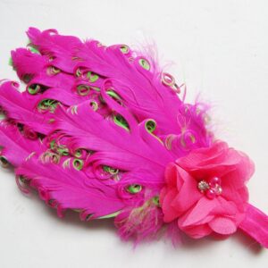 Children Newborn Baby Fashion Girls Feather Flower Headband