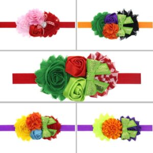 Kids Christmas Embroidery Sequin Bow Headband Headwear