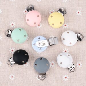 Baby Molar Three-hole Round Silicone Pacifier Clip Hardware Duckbill Clip Pacifier Chain Accessory