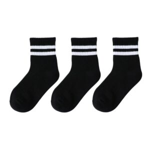 5pairs/set Kids Simple Striped Comfortable Breathable Socks